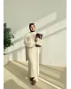 فستان تريكو مع سكارف - بيج