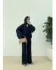 طقم تريكو قبة 7 - كحلي