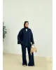 طقم تريكو قبة 7 - كحلي