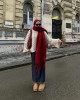 سكارف شتوي احمر