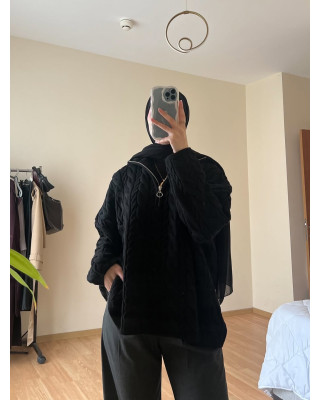 بلوزة زارا بسحاب - أسود بلوزة زارا بسحاب - أسود