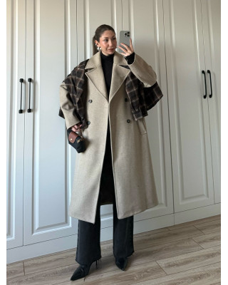 جاكيت جوخ مبطن ساتان - بيج جاكيت جوخ مبطن ساتان - بيج