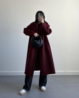 جاكيت جوخ مبطن ساتان - بيرغندي جاكيت جوخ مبطن ساتان - بيرغندي