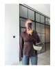 قميص مخصر - بني
