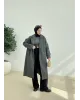 جاكيت جوخ مبطن مع حزام - سكني غامق جاكيت جوخ مبطن مع حزام - سكني غامق