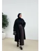 جاكيت جوخ مبطن مع حزام - اسود جاكيت جوخ مبطن مع حزام - اسود
