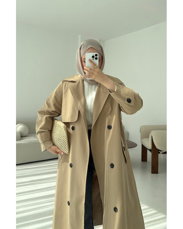 ترانشكوت مبطن مع حزام - بيح