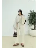 بنطلون جينز موديل زارا - لون بيج بنطلون جينز موديل زارا - لون بيج