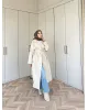 ترانشكوت مع حزام - بيج فاتح
