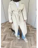 ترانشكوت مع حزام - بيج فاتح