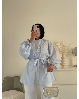 قميص ازرق فاتح مع حزام قميص ازرق فاتح مع حزام