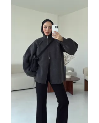 كارديجان بسحاب مزدوج - سكني غامق كارديجان بسحاب مزدوج - سكني غامق