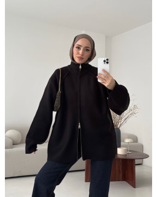 كارديجان بسحاب مزدوج - اسود كارديجان بسحاب مزدوج - اسود