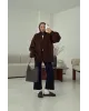كارديجان بسحاب مزدوج - بني
