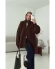 كارديجان بسحاب مزدوج - بني