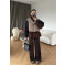 Color Block Design Set beige brown 