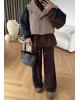 Color Block Design Set beige brown 