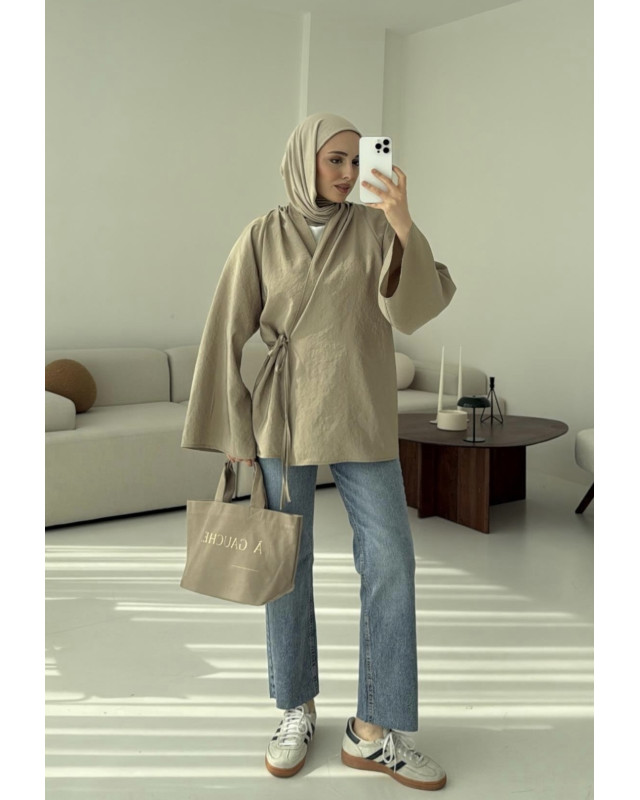كيمونو بيج بربطة جانبية