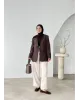 بليزر بموديل ربطة - بني بليزر بموديل ربطة - بني