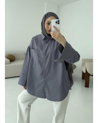 قميص سكني اوڤر سايز باكمام واسعة قميص سكني اوڤر سايز باكمام واسعة