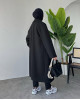  جاكيت جوخ مبطن ساتان - اسود