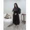 فستان بني سادة  مع حزام