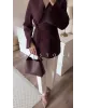 بليزر بيرغندي مخصّر - Burgundy corset blazer