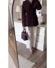 بليزر بيرغندي مخصّر - Burgundy corset blazer