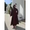 طقم تنورة برباط عند الخصر – توتي غامق