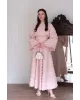 طقم تنورة قطعتين - زهري