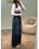 Wide-leg Medium Blue denim jeans