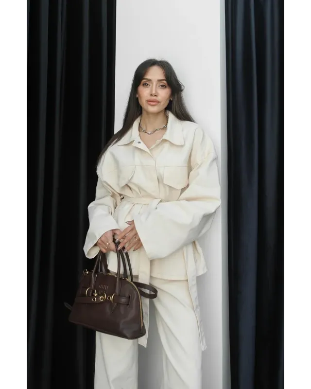 Light Beige Denim Set