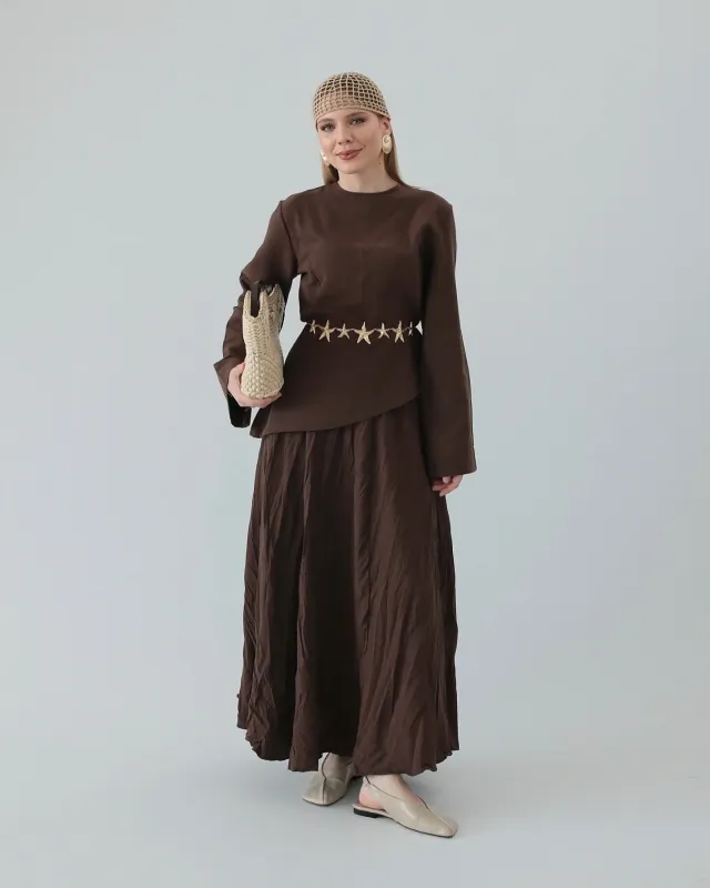 Frida Pinterest Skirt Set – Brown Frida Pinterest Skirt Set – Brown
