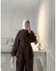 طقم مخصّر - بني