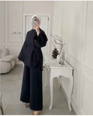 طقم مخصّر - كحلي