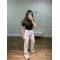 High-Waisted Wide-Leg White Jeans
