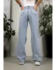 High-Waisted Ice Wash Jeans