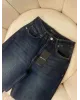 High-Waisted Dark Wash Denim Jeans