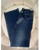 High-Waisted Dark Wash Denim Jeans