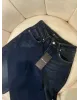 High-Waisted Dark Wash Denim Jeans