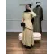 Soft Yellow Dress with Detachable Wrap Belt