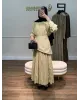 Soft Yellow Dress with Detachable Wrap Belt