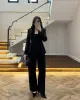 Black Fitted Blazer and Pants Set
