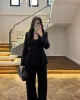 Black Fitted Blazer and Pants Set