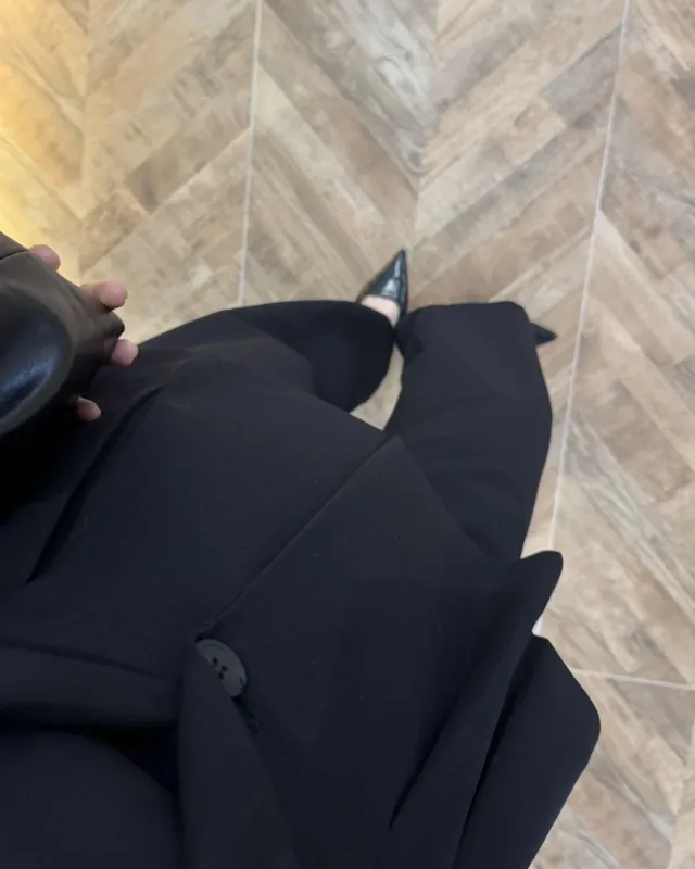 Black Fitted Blazer and Pants Set
