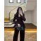Dark Purple Fitted Blazer and Pants Set