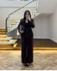 Dark Purple Fitted Blazer and Pants Set