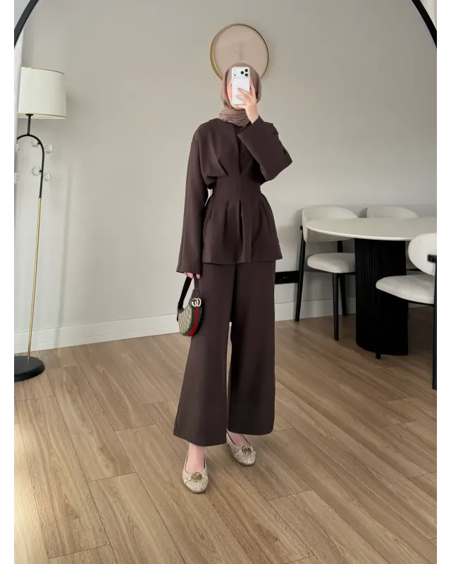 Waist Fit Set - Coffee Brown