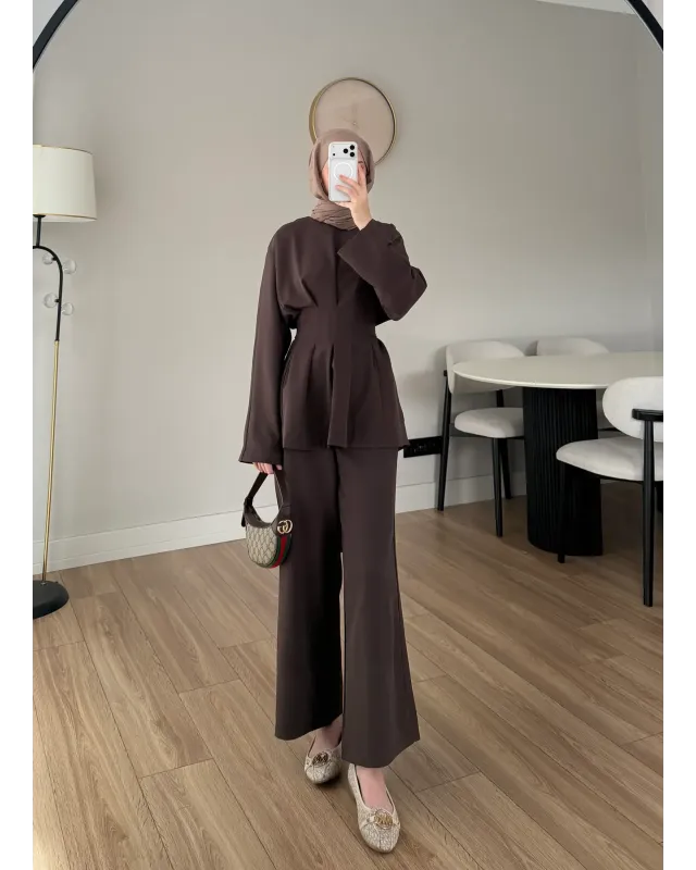 Waist Fit Set - Coffee Brown