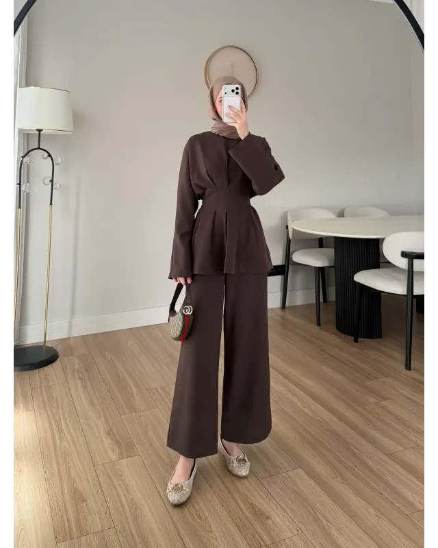 Waist Fit Set - Coffee Brown